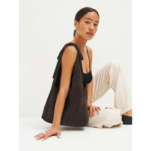 Reformation Medium Vittoria Tote Bag Boss Suede - Picture 4 of 11